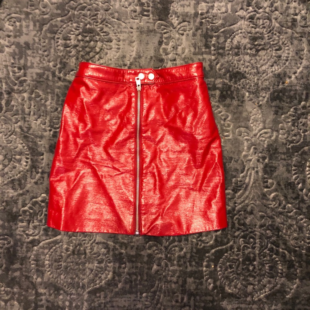 A brand new leather miniskirt.